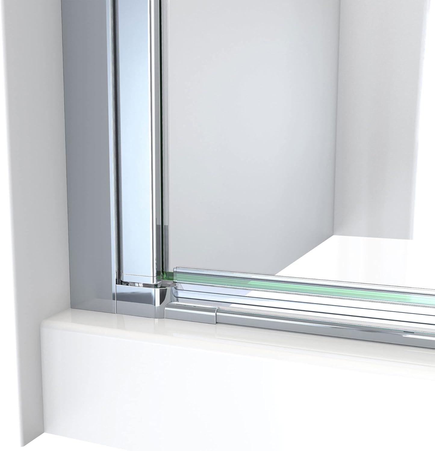 Aqua-Q Fold 29.5 W X 72 H Frameless Square Shower Door