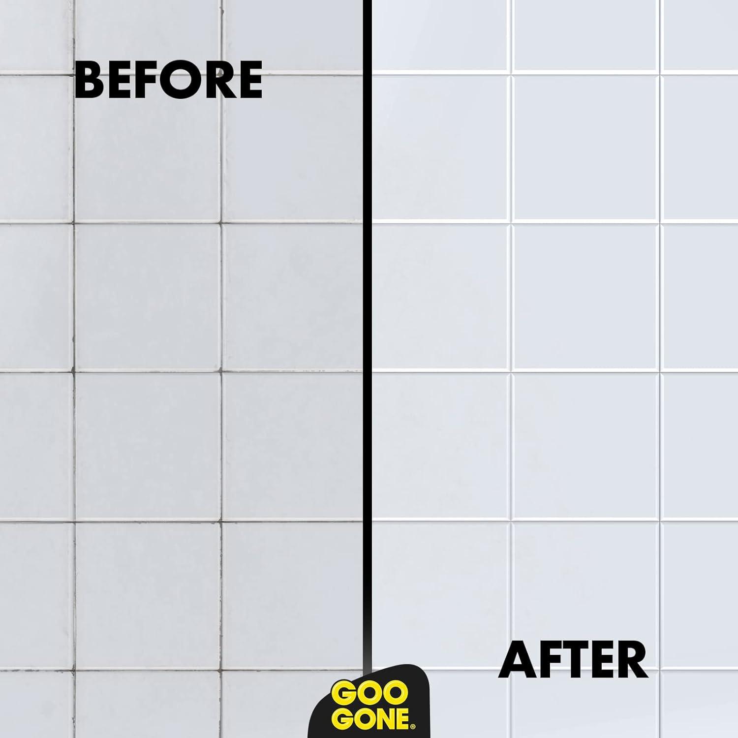 Goo Gone Grout and Tile Cleaner - 28 Ounce - Removes Tough Stains Dirt Caused by Mold Mildew Soap Scum and Hard Water Staining - Safe on Tile Ceramic Porcelain
