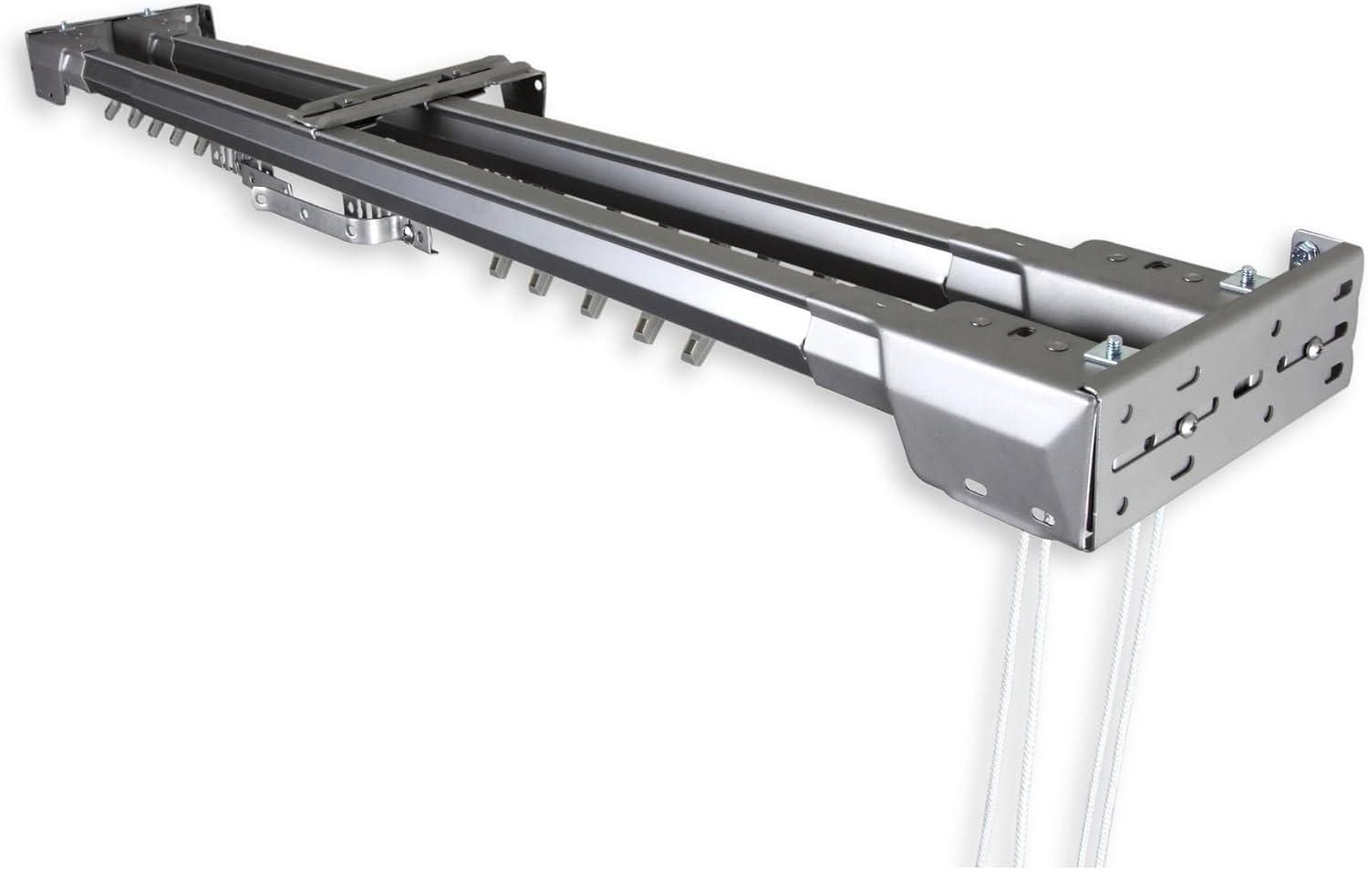 Symple Stuff Bembry Adjustable Center-Open/One-Way Double Curtain Rod