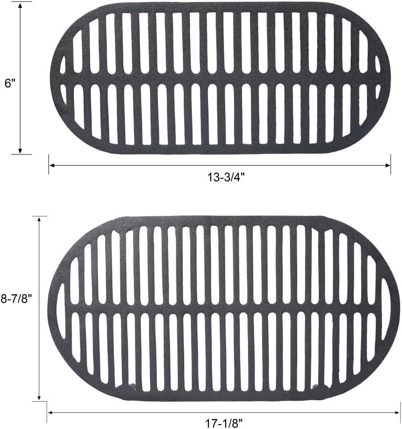 Cast Iron Hibachi Grill – Portable Charcoal BBQ for Outdoor Cooking, Durable Tabletop Skillet, Compact Camping Charcoal Cooker for Tailgating, Picnics & Hunting (Oval)