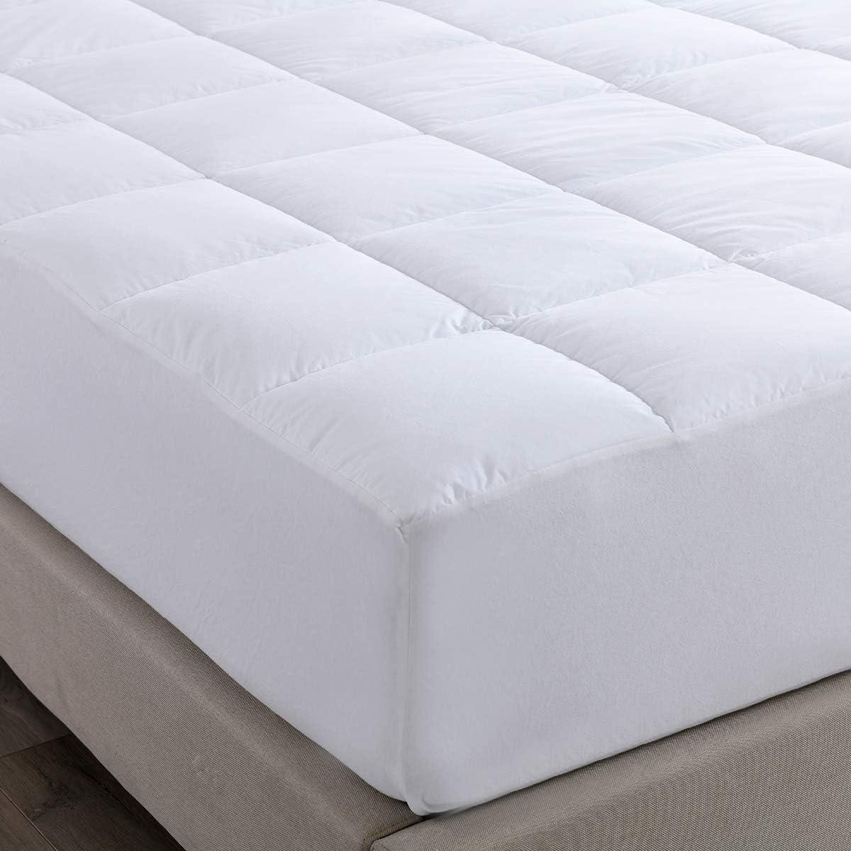 Eco Life  Natural Cotton Soft BioFill Mattress Pad - White Full