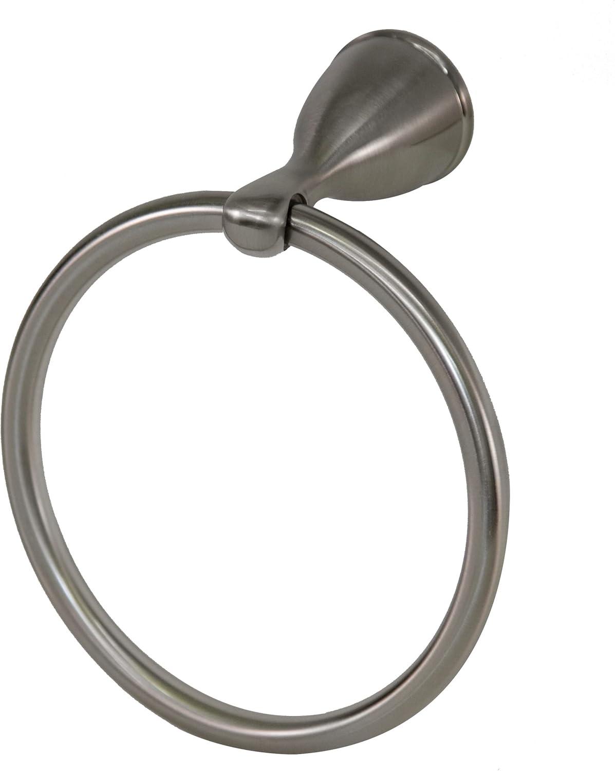 Brushed Nickel Wall Mounted Towel Ring with Zinc Base