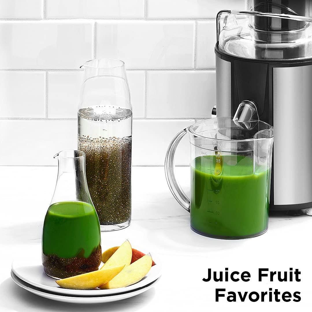 Chefman Stainless Steel Dual-Speed Electric Juicer with Extra-Wide Feeding Tube