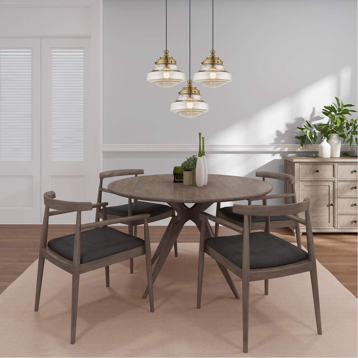 Livex Lighting Art Glass 1 - Light Pendant in  Antique Brass