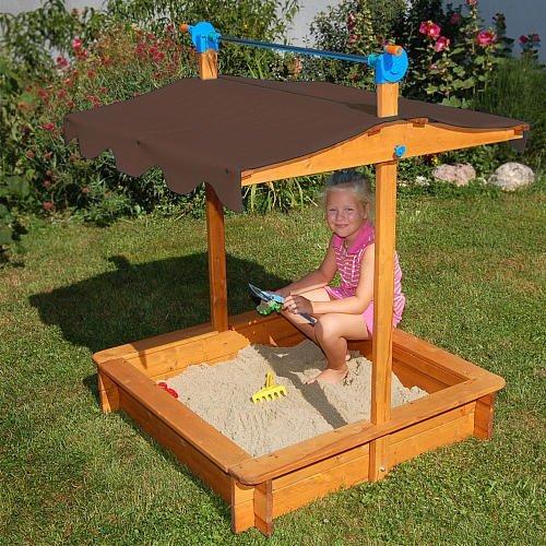 Exaco Exaco 40'' x 51'' Solid Wood Sandbox with Cover