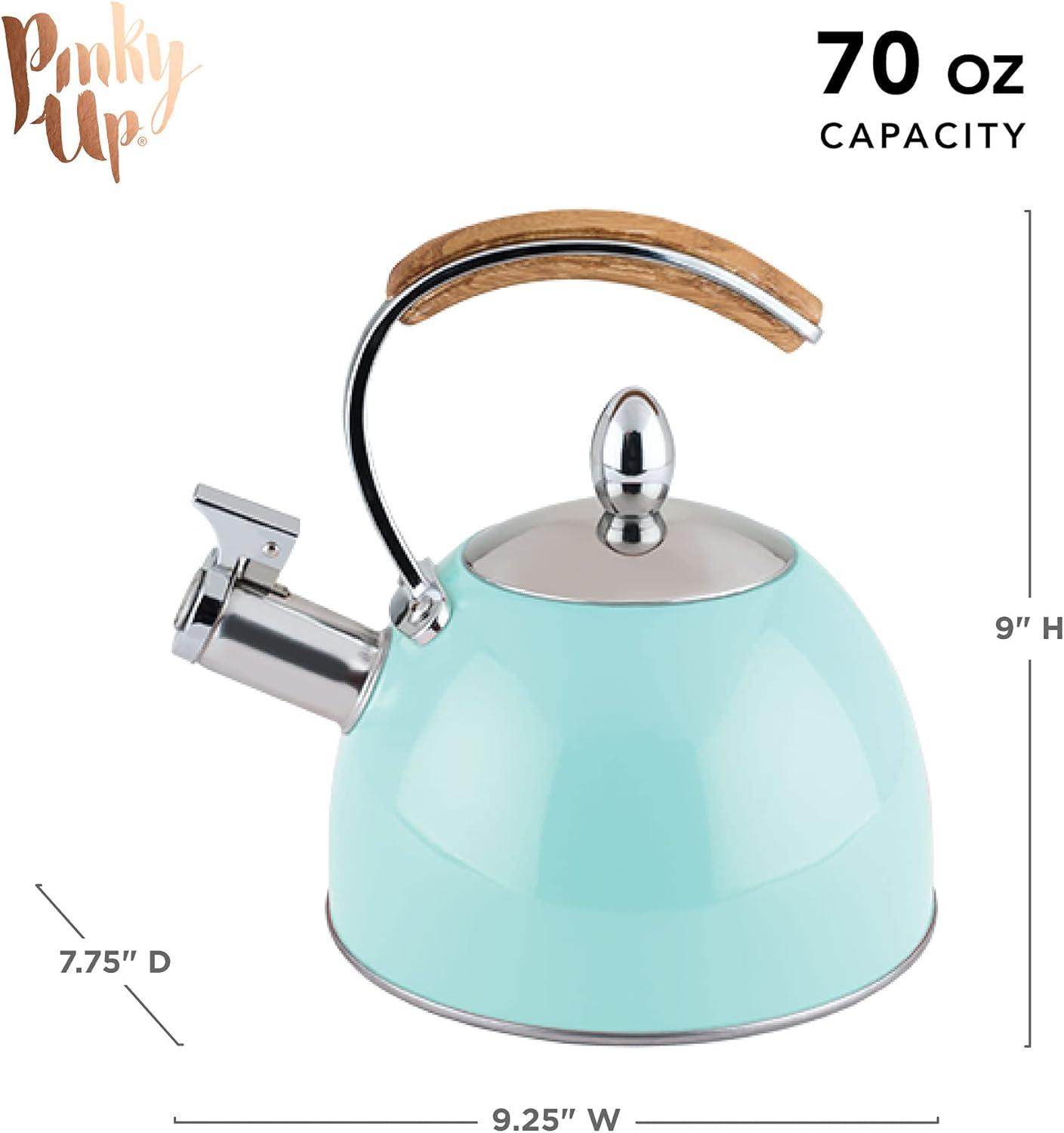 Presley Light Blue Stainless Steel Whistling Tea Kettle