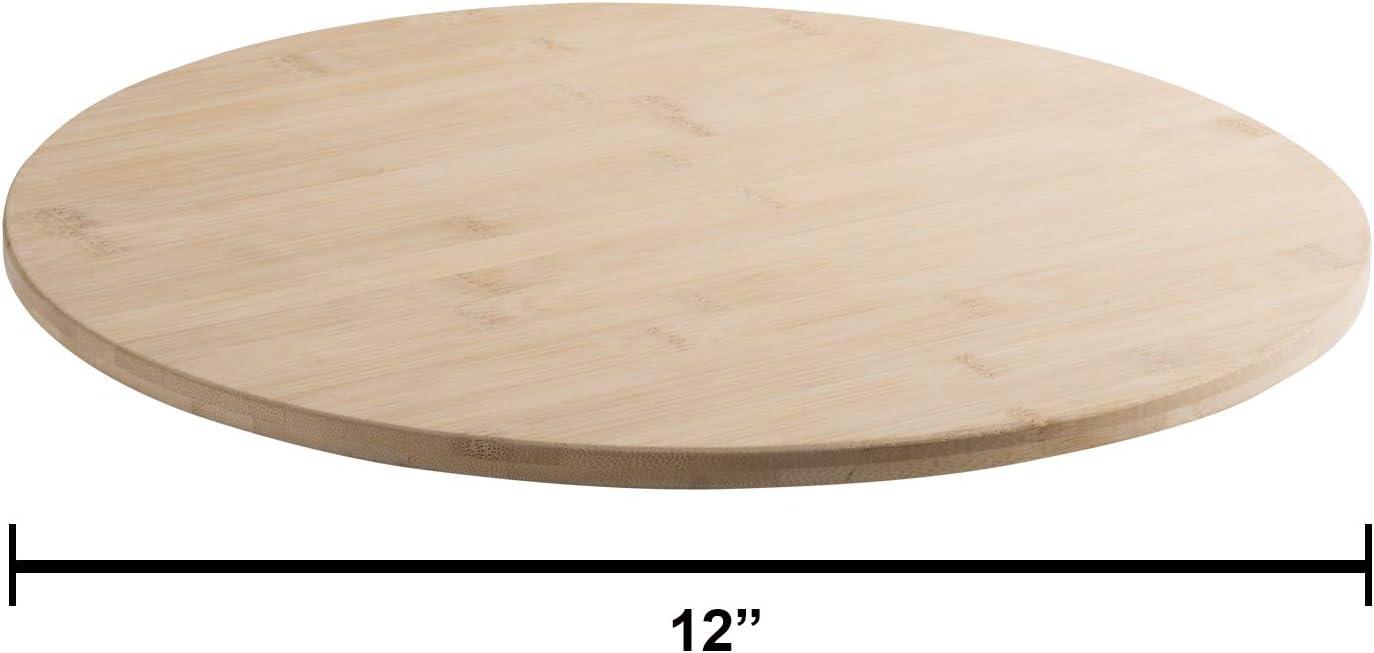 Hammont Bamboo Round Kitchen Cutting Board and Serving Tray 12"x0.5" 3 Pack