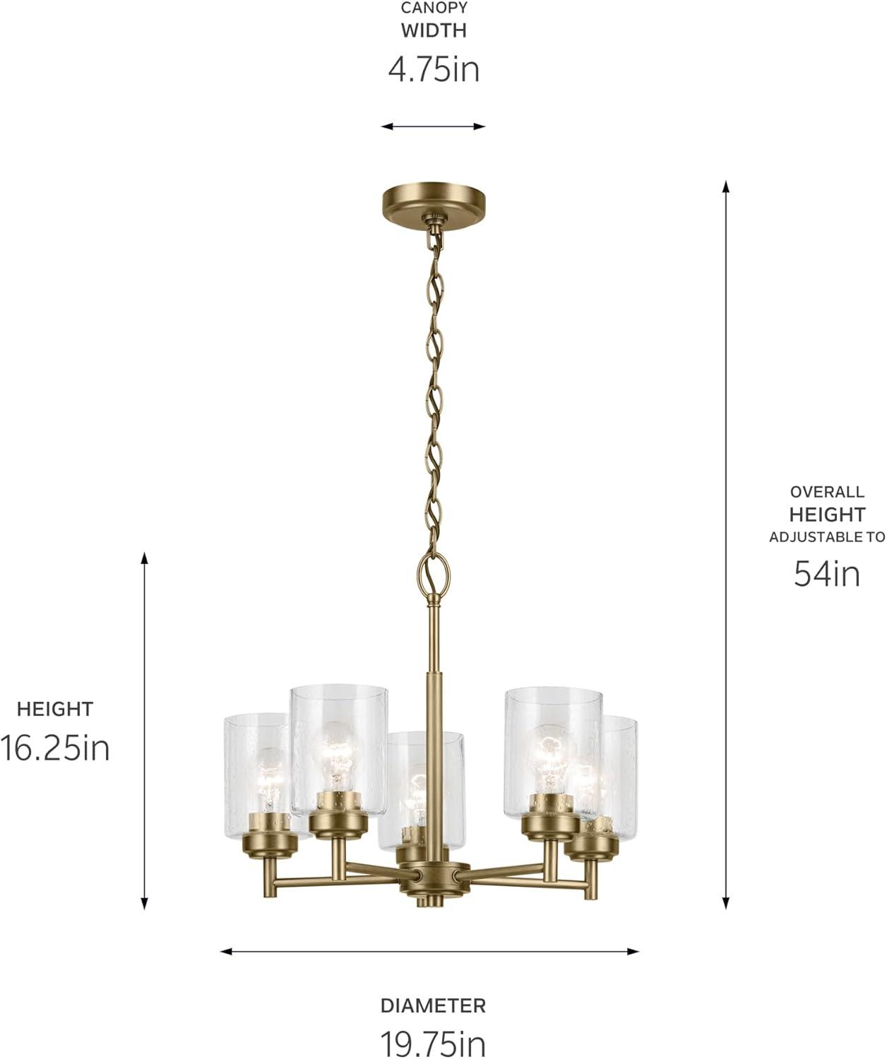 Kichler Lighting Winslow 5 - Light Chandelier in  Natural Brass