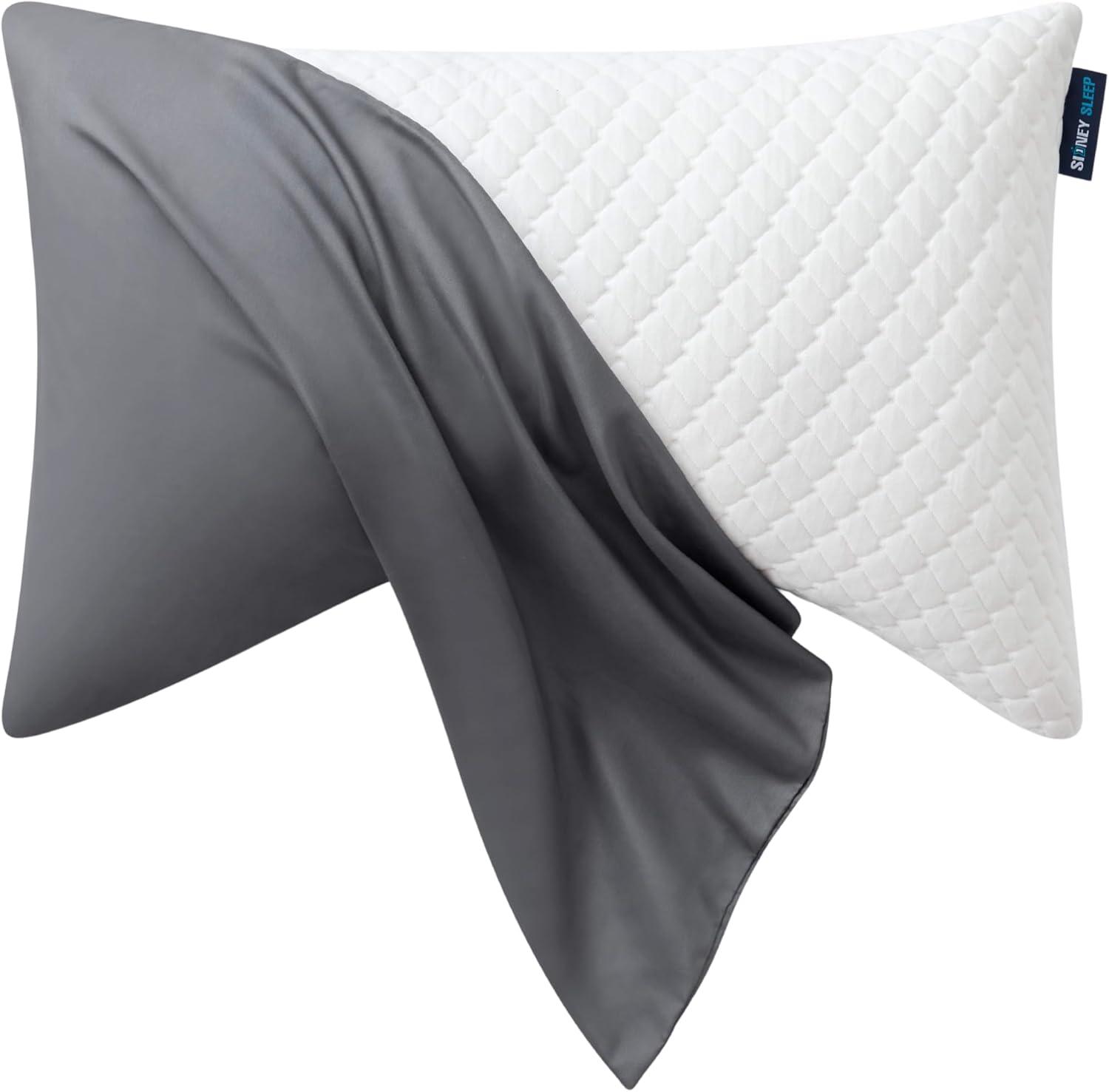 Sidney Sleep Mini Size Curved Pillow Covers - Full Length Zipper Closure - Premium Soft Brushed Microfiber (Travel Mini, White)