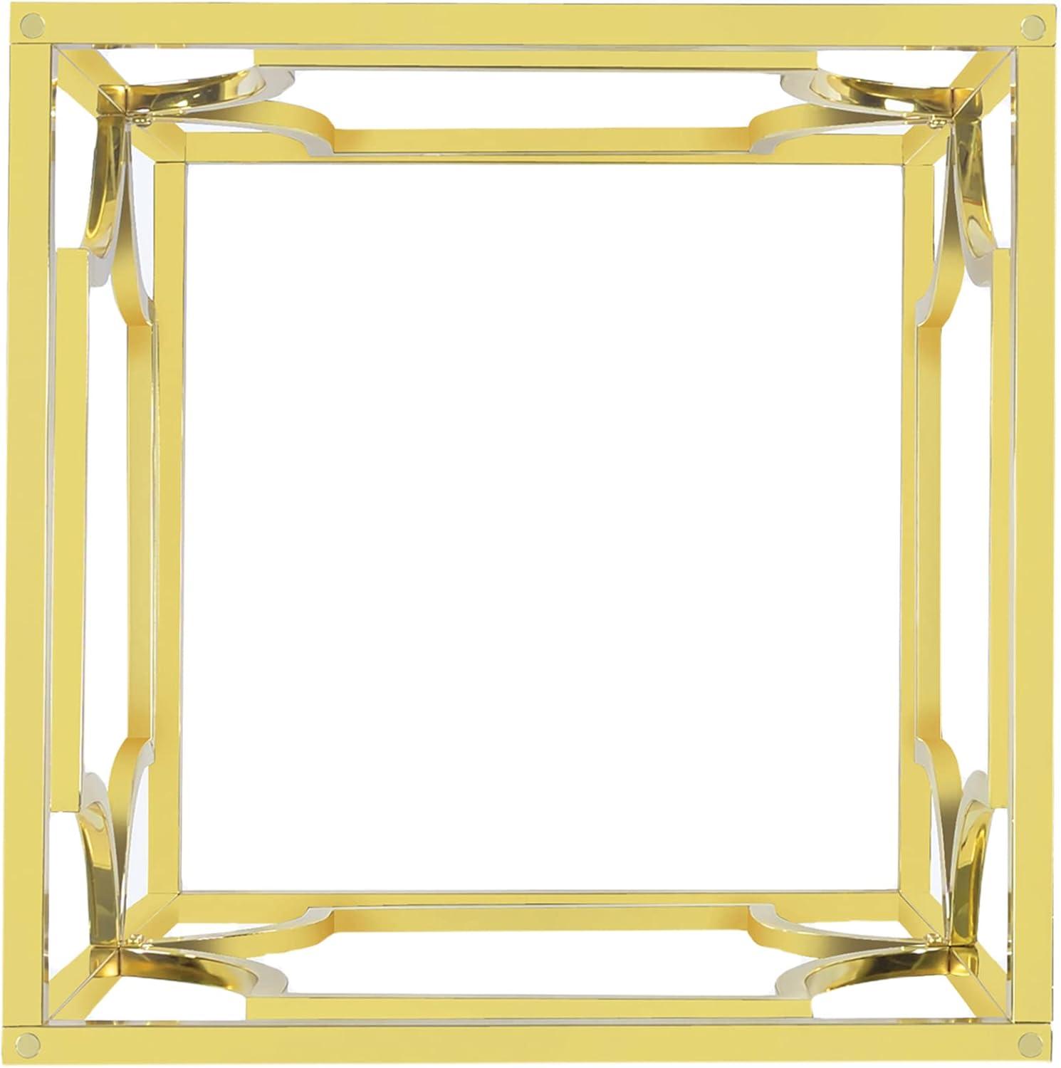 Gold Geometric Square Dining Table Base