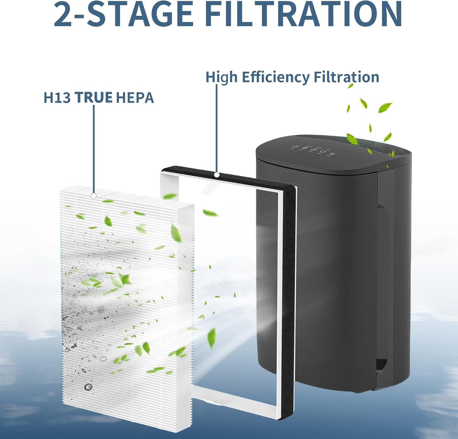 Premium HEPA Replacement Filter Pack for Air Purifiers