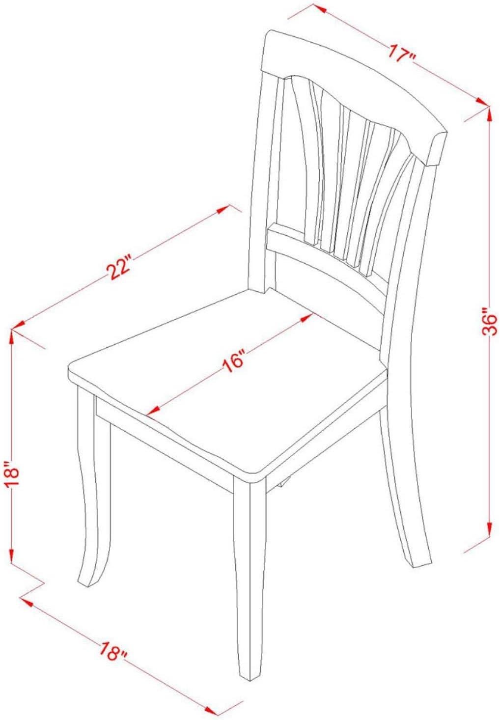 Linen White Rubberwood Dining Chairs with Slat Back - Set of 2