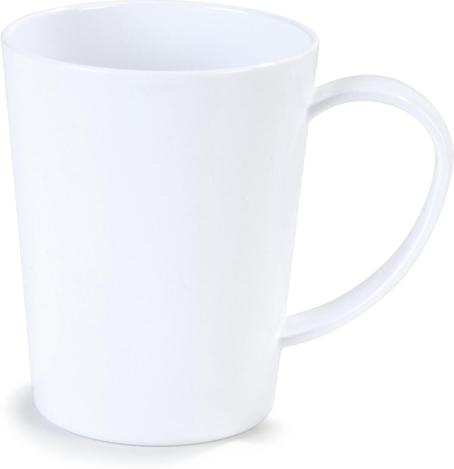 White Tritan Plastic 12 oz Microwave Safe Mug