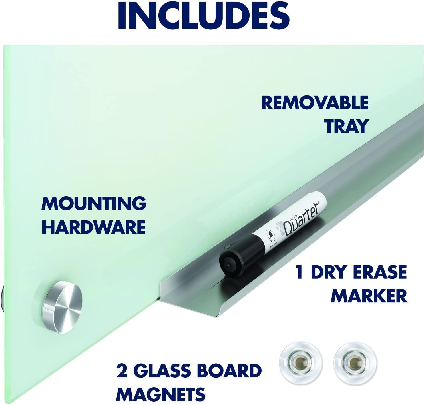 Quartet Infinity® Magnetic Glass Unframed Dry-Erase Whiteboard, 96" x 48", White