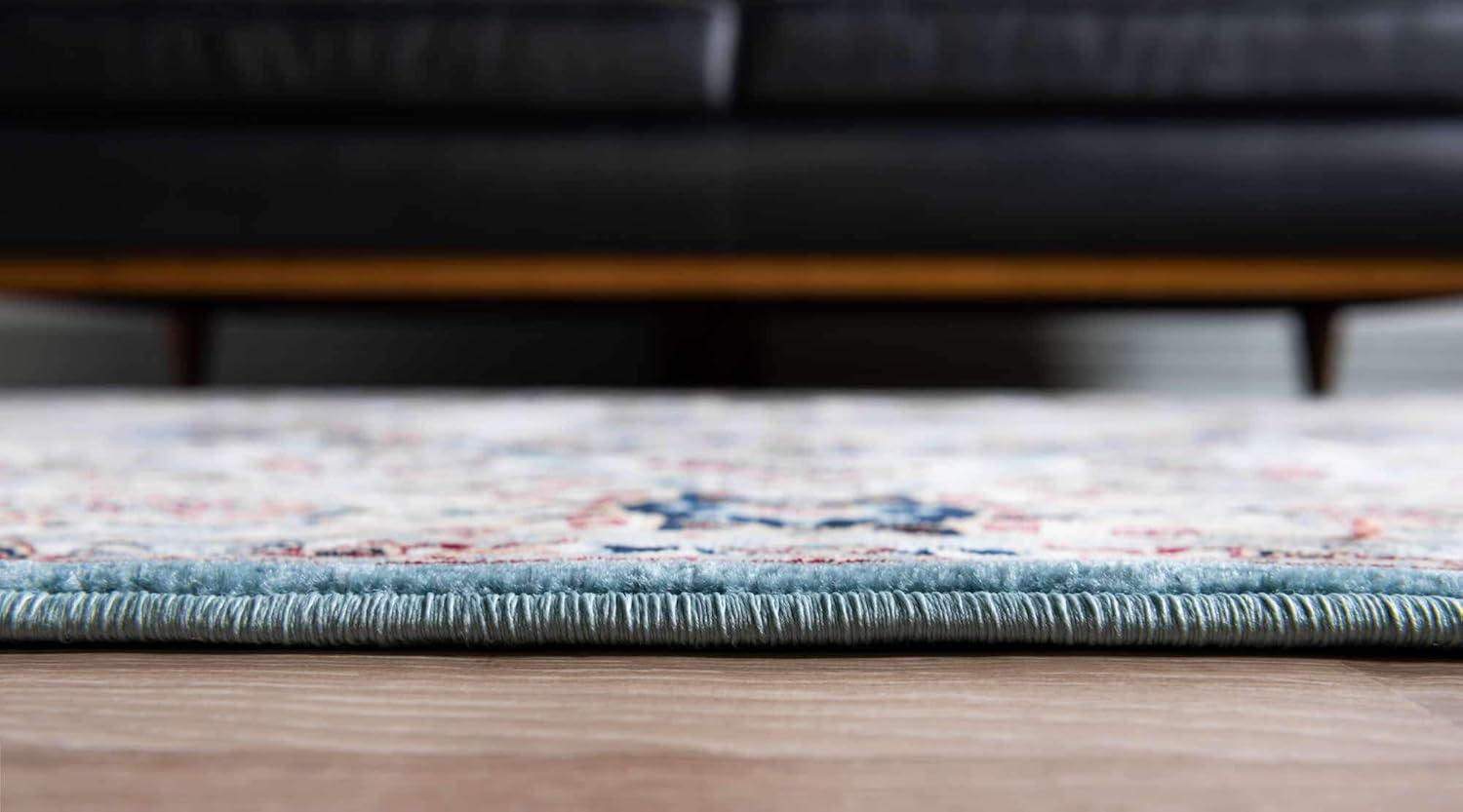 Unique Loom Narenj Collection Area Rug - Adams (5' 1" x 8' Rectangle Blue/Burgundy)