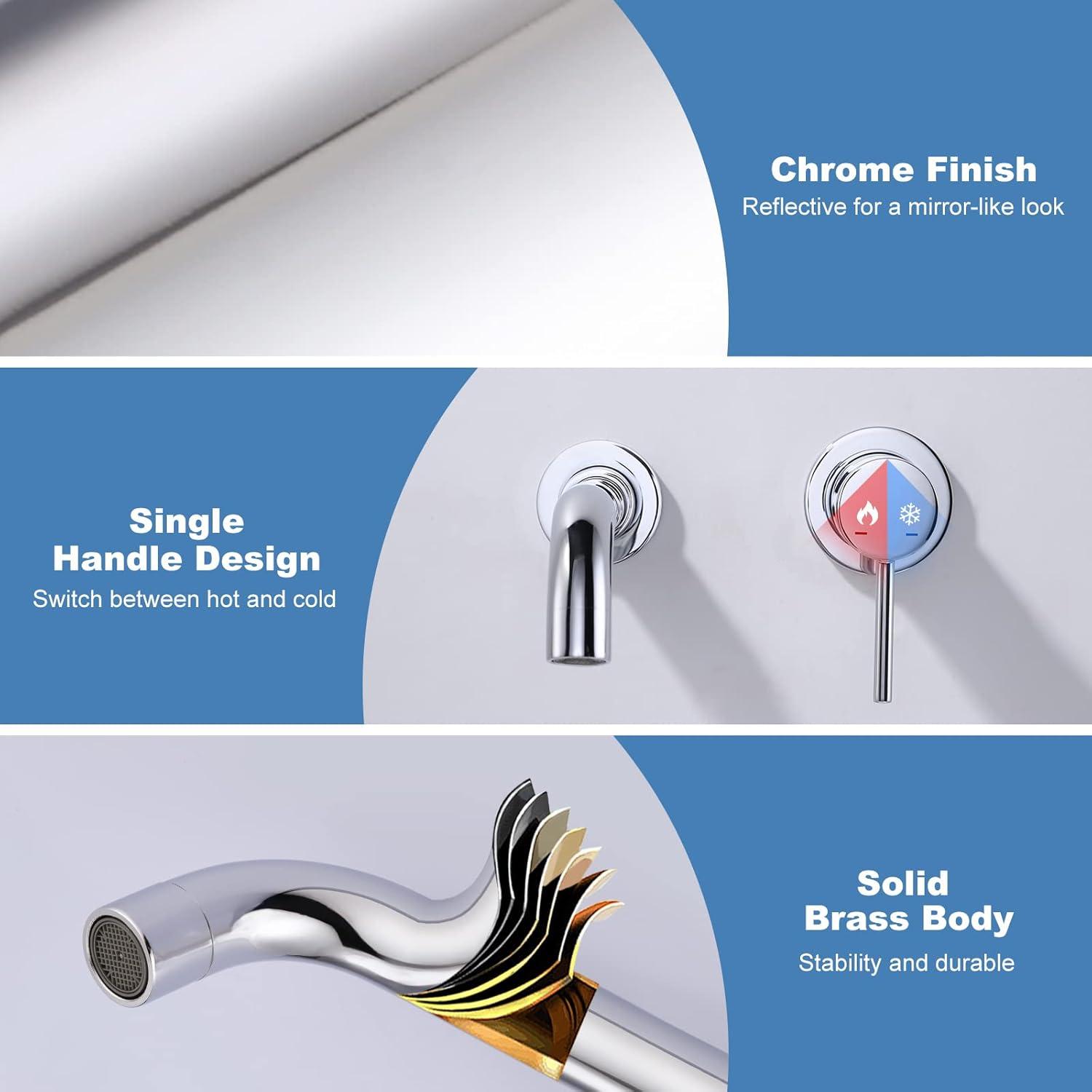 ARCORA Wall Mounted Optional Single-handle Bathroom Faucet 131300C-WF