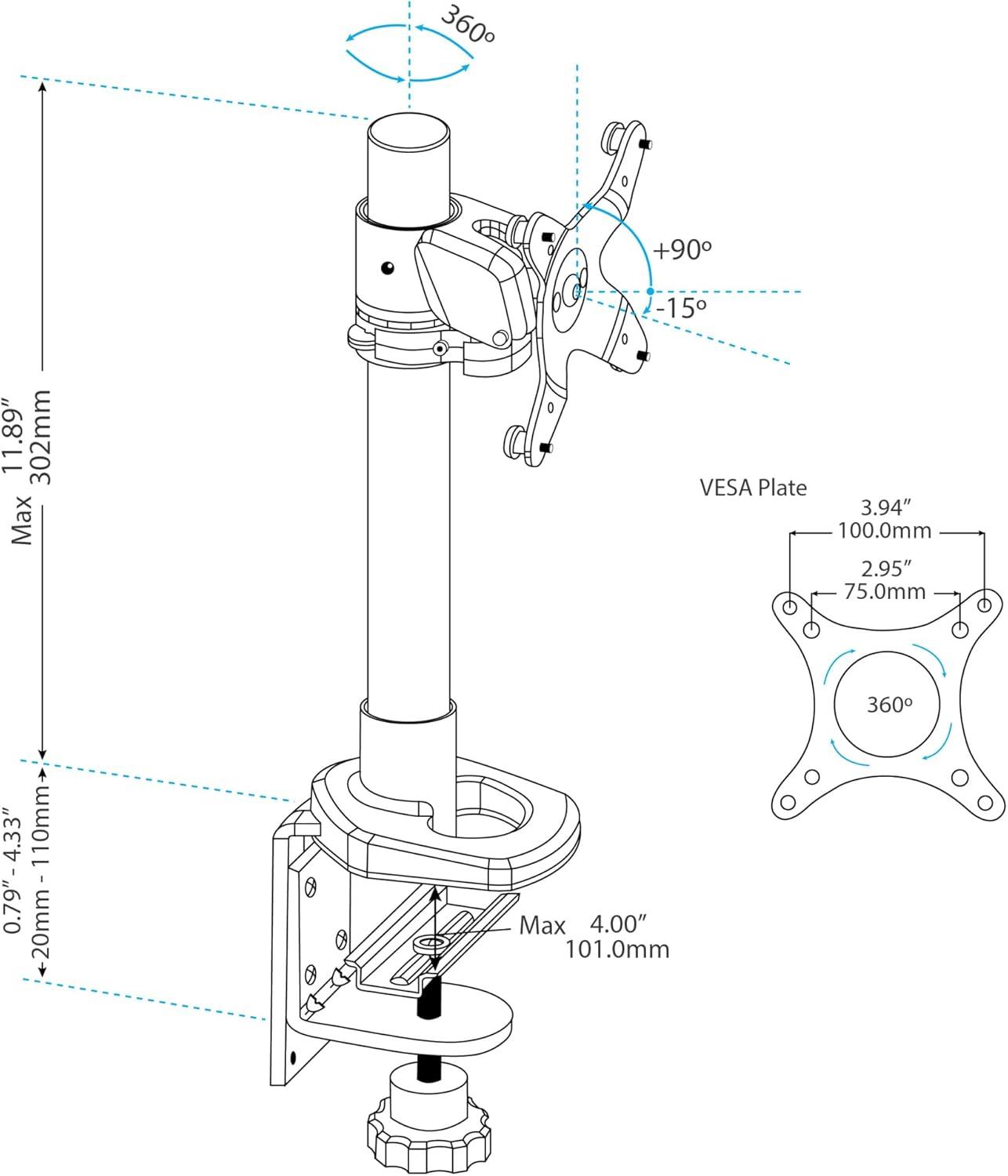 StarTech Monitor Mount for 12" to 30" Screens