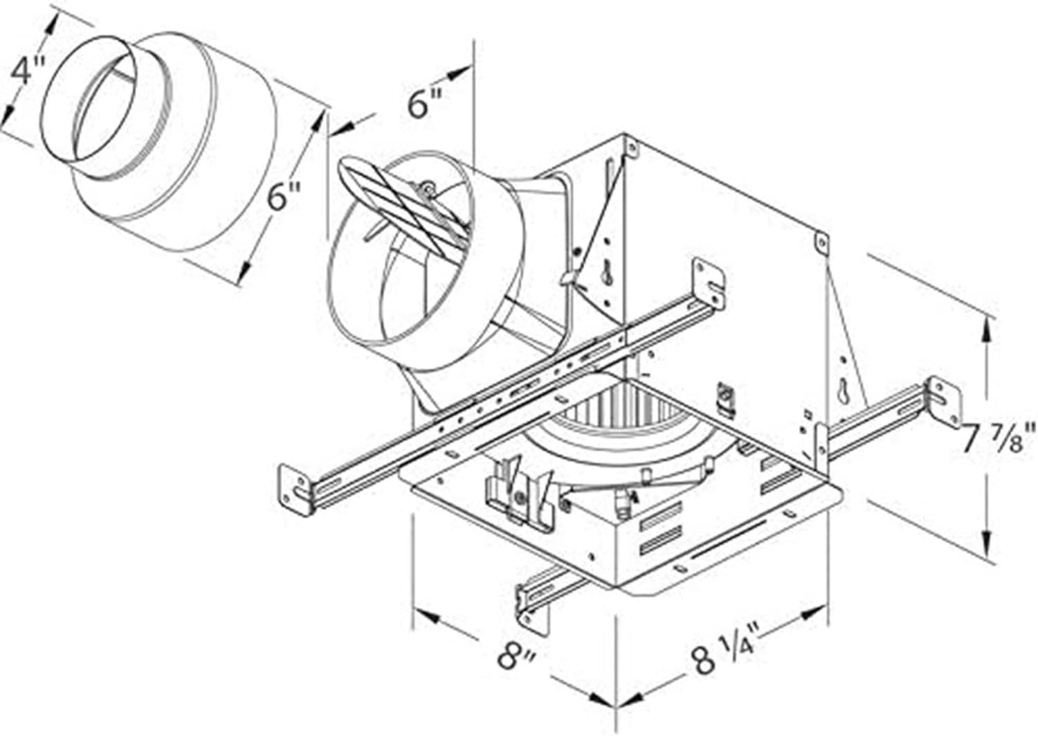 Delta Breez Bath Exhaust Fan with Adjustable High Speeds, 80 or 110 CFM, White