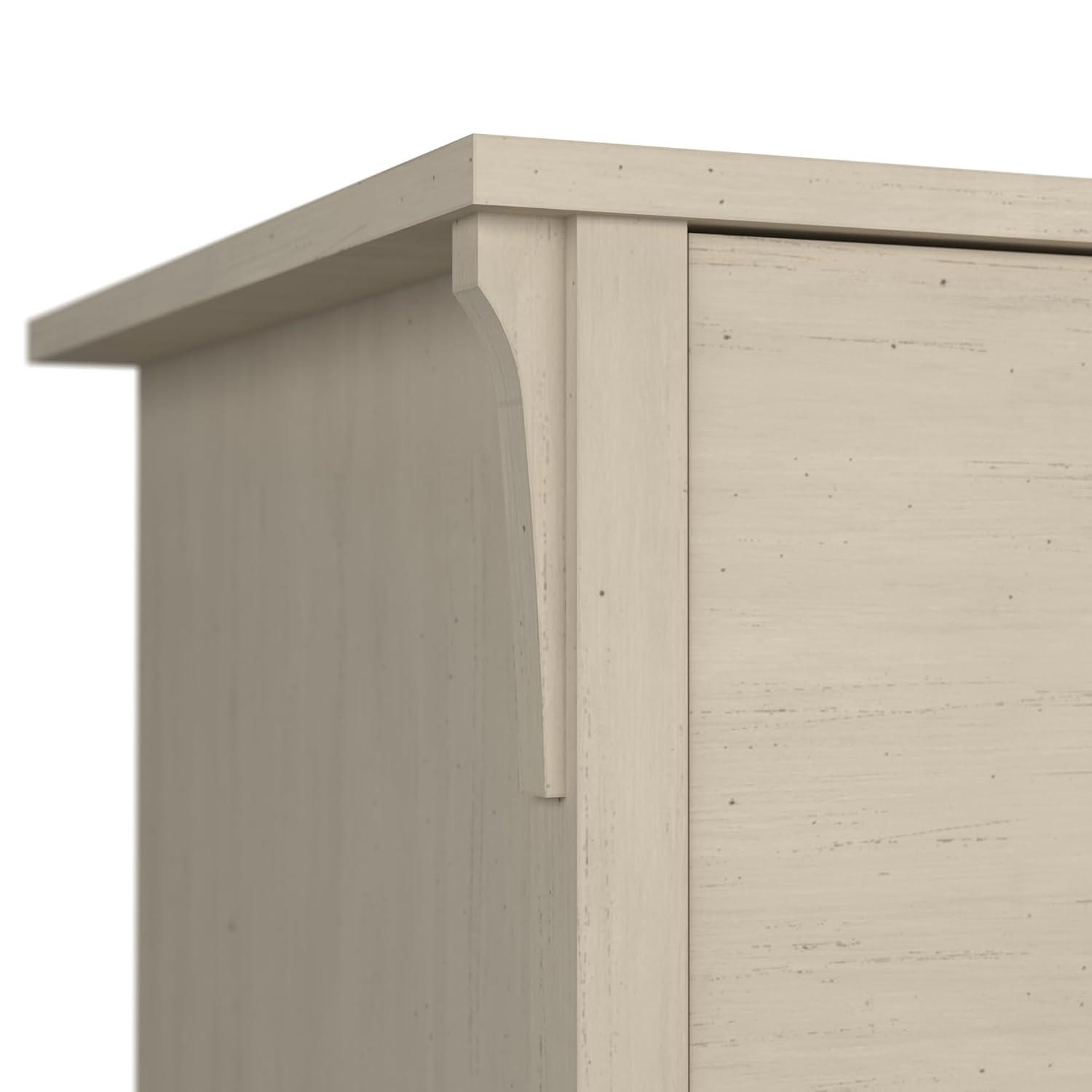 Bush Furniture Salinas Bathroom Storage Cabinet with Doors in Antique White