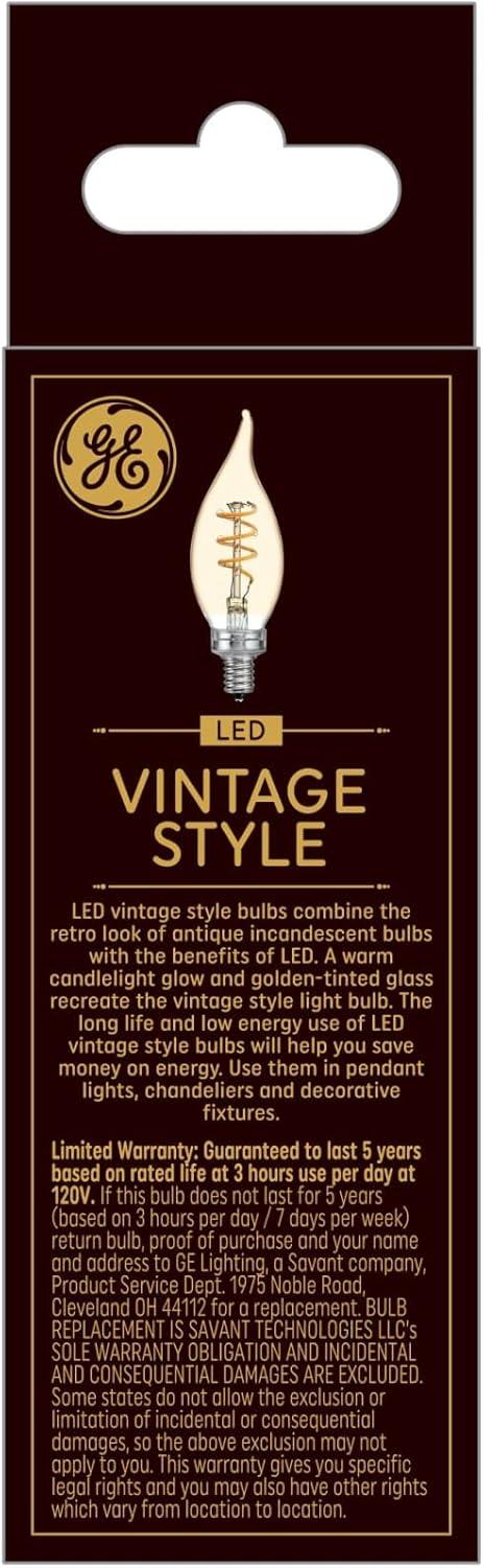 Amber Glass Dimmable LED Vintage Style Bulb