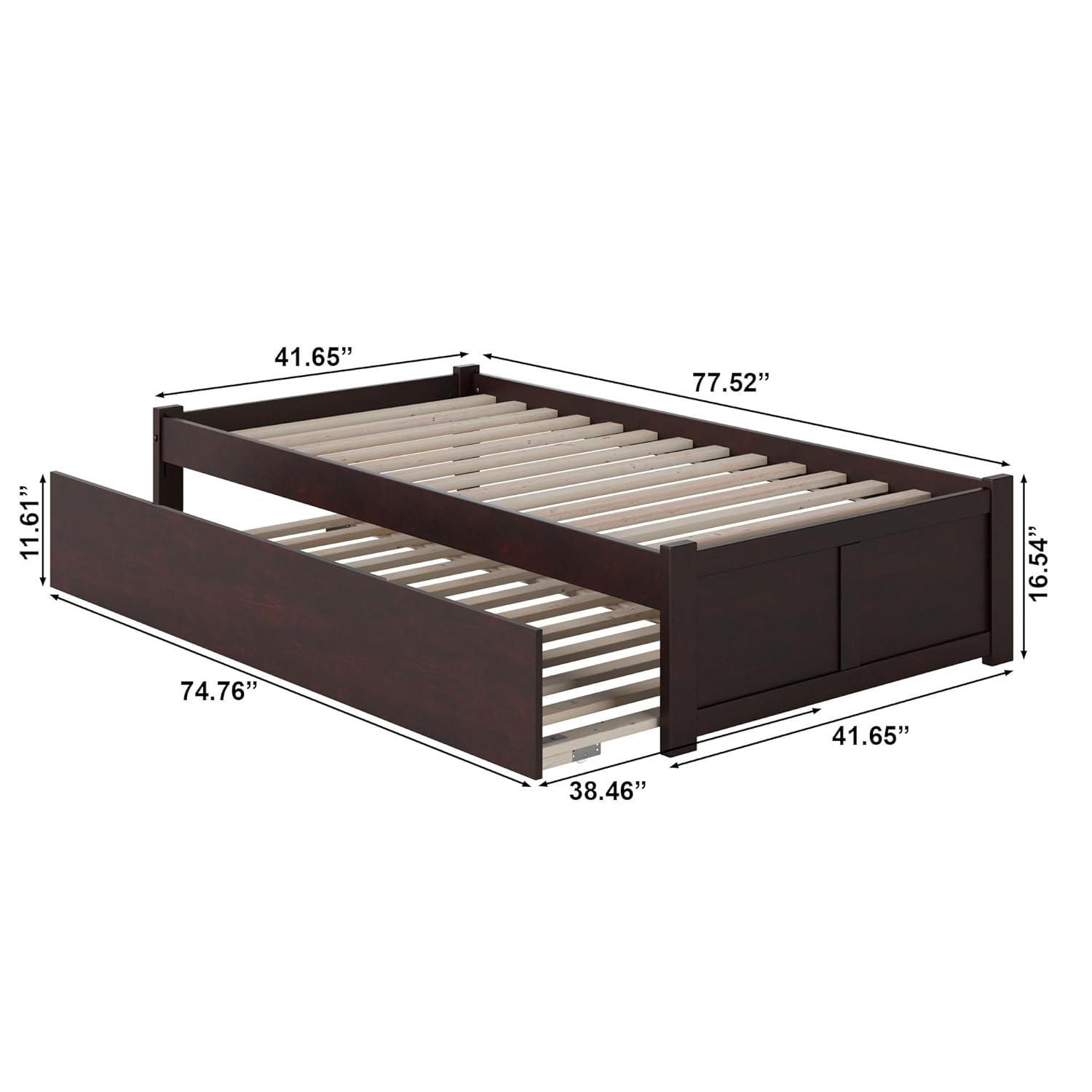 Solid Wood Platform Storage Bed