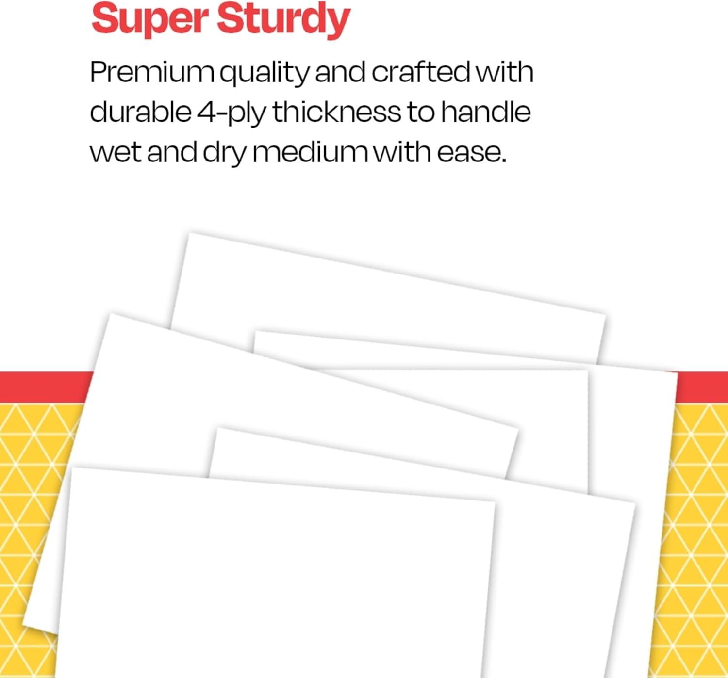 School Smart Railroad Board, 22 x 28 Inches, 4-Ply, White, Pack of 25