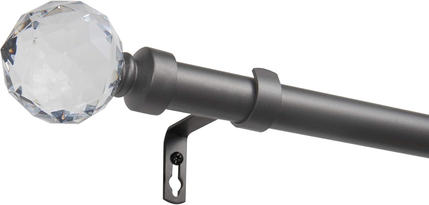 Amalgamated Textiles EXCLUSIVE HOME Crystal Ball 1" Curtain Rod and Finial Set