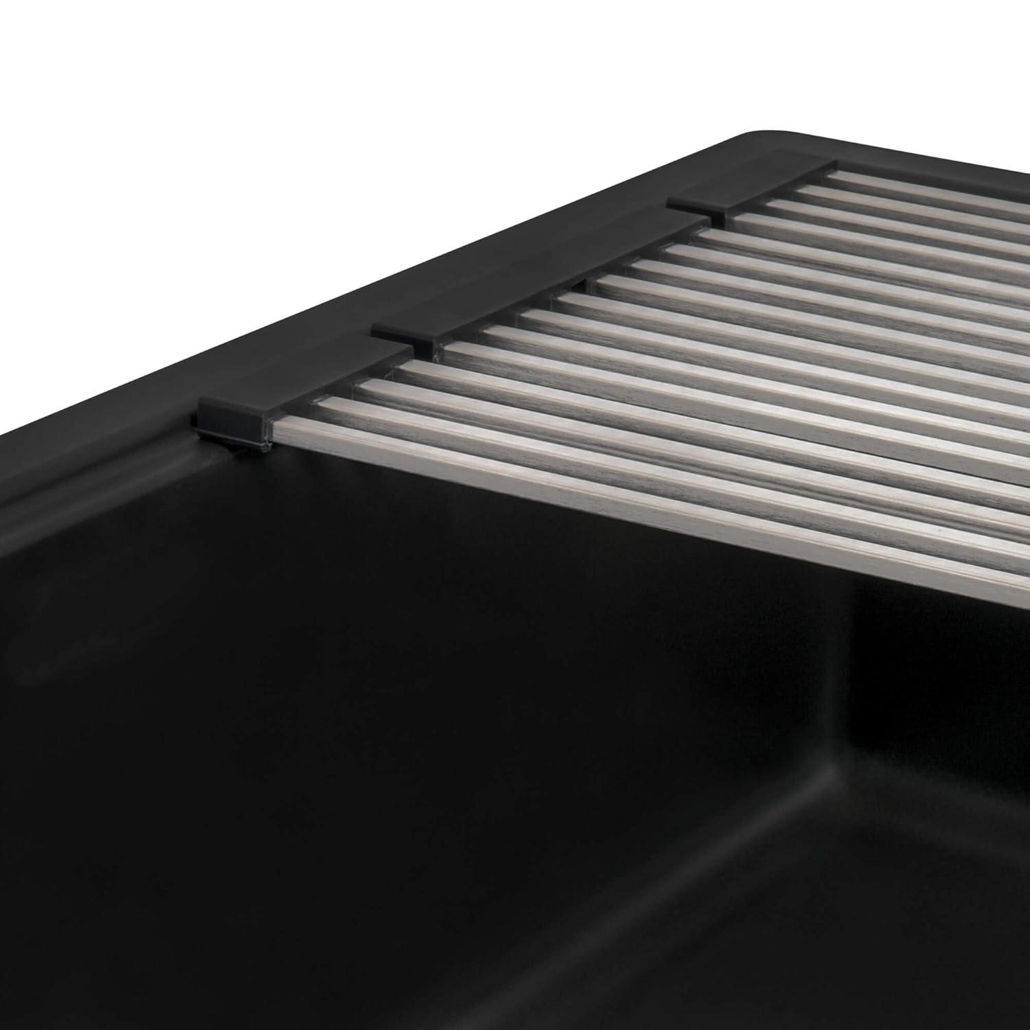 Ruvati 33-inch epiRock Workstation Double Bowl Undermount Kitchen Sink