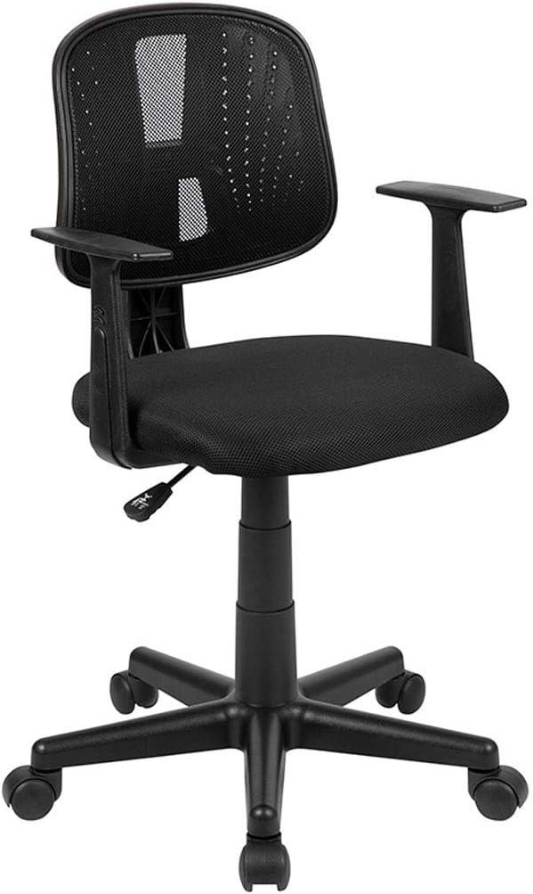 Flash Furniture Flash Fundamentals Mid-Back Mesh Swivel Task Office Chair with Pivot Back and Arms