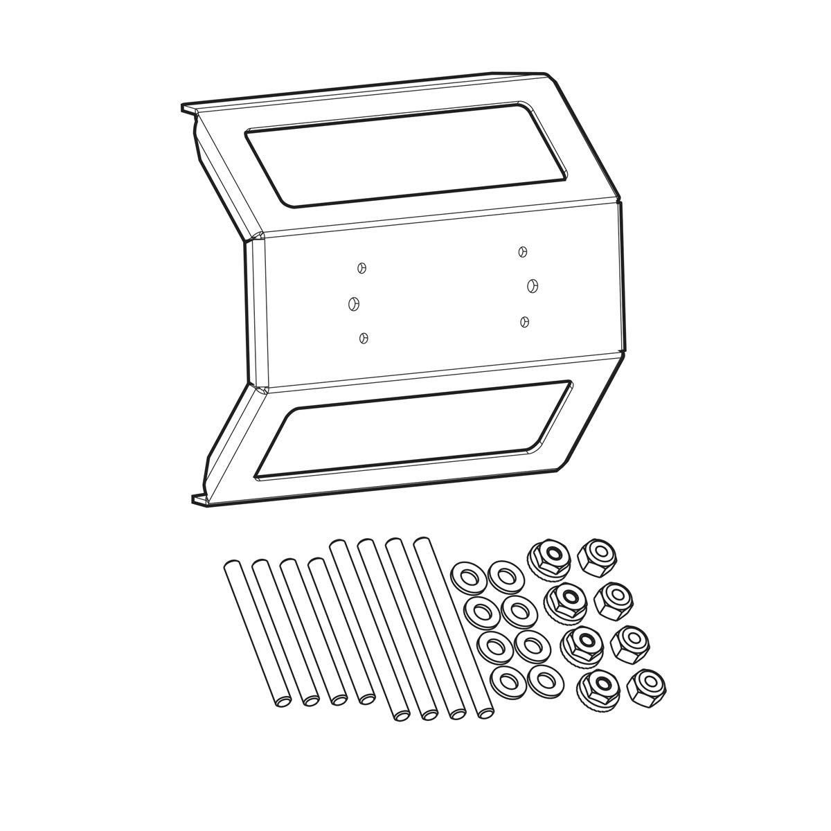 Humminbird Reinforced In-Dash Mounting Kit for Solix 12 740176-1