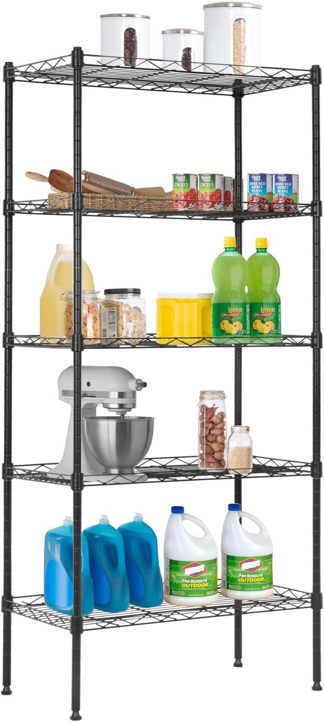 Lorelia Adjustable Wire Shelving Storage Shelves Heavy Duty Rack Unit For Kitchen Office