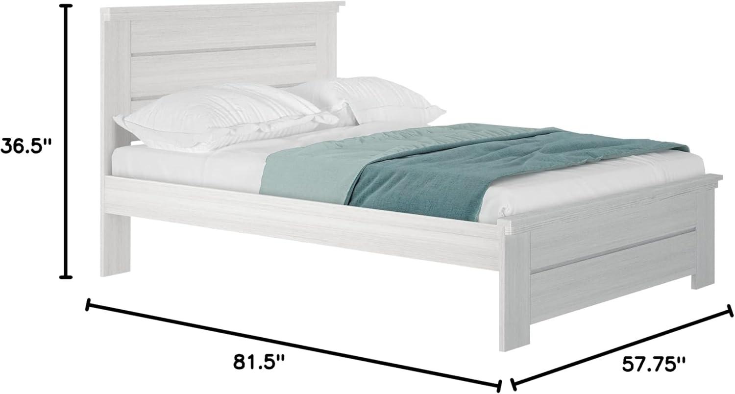 Plank+Beam Farmhouse Full Size Bed Frame with Headboard, Solid Wood Platform Bed