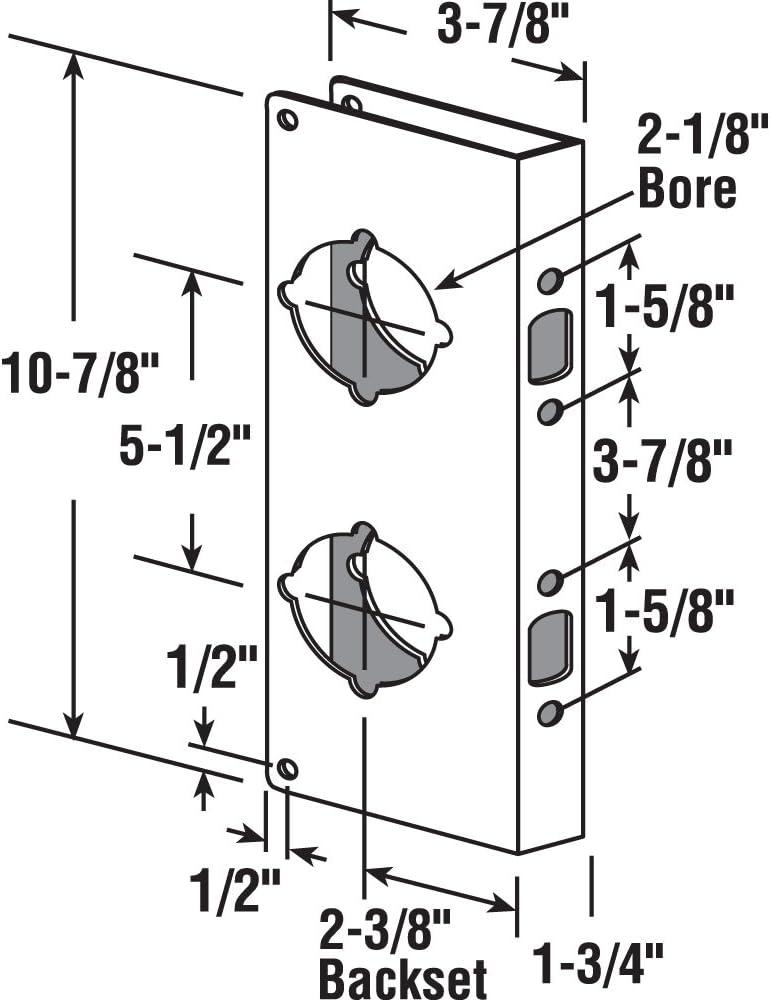 Prime-Line Lock and Door Reinforcement Plate (Single Pack)