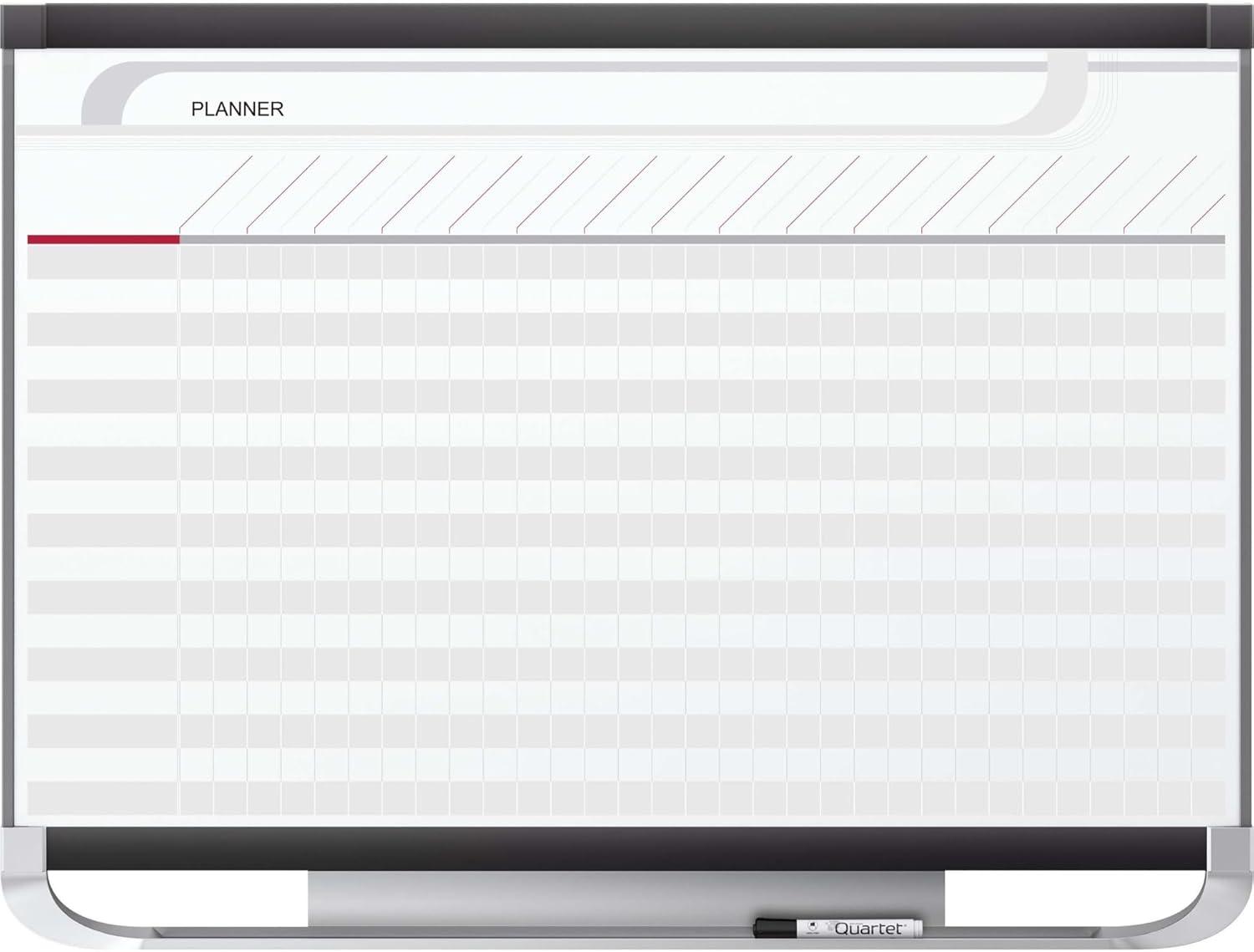 Quartet Prestige 2 Total Erase Project Planner - Wall Mountable - Metal - Graphite (PP32P2)