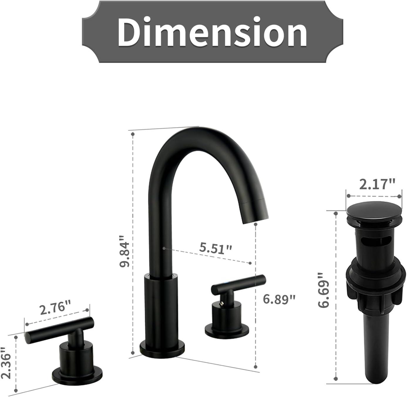 Widespread 2-handle Bathroom Faucet