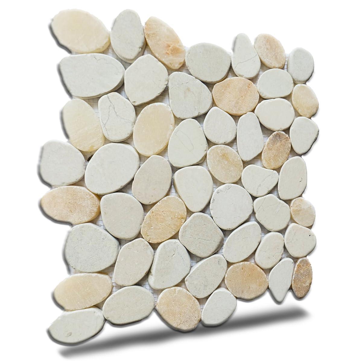 Hawaii 12" x 12" Natural Stone Pebbles Mosaic Wall & Floor Tile