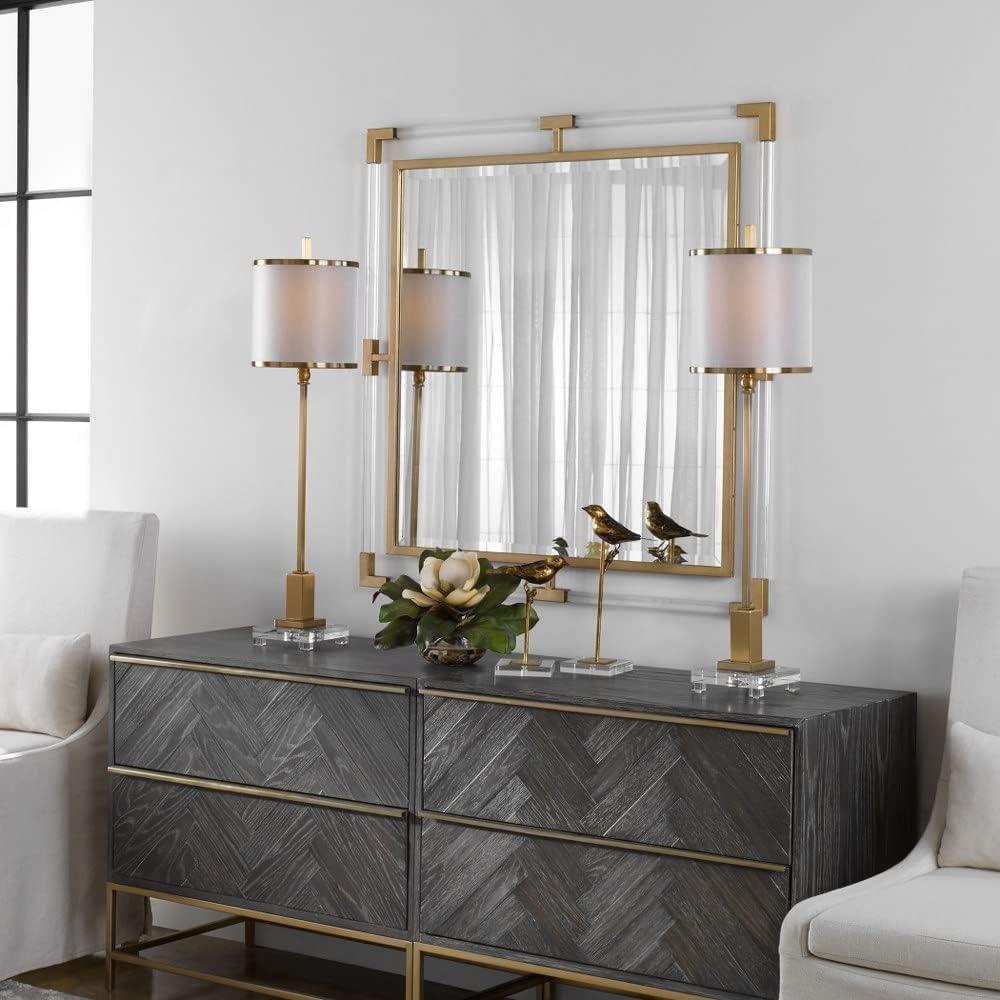 Hyperion Square Mirror - Gold