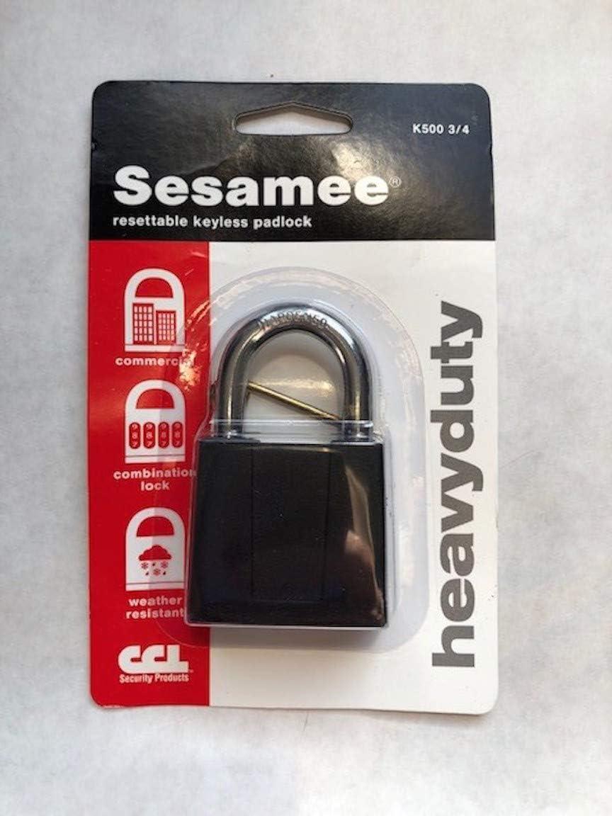 Black Diecast 4-Dial Combination Padlock with Epoxy Finish