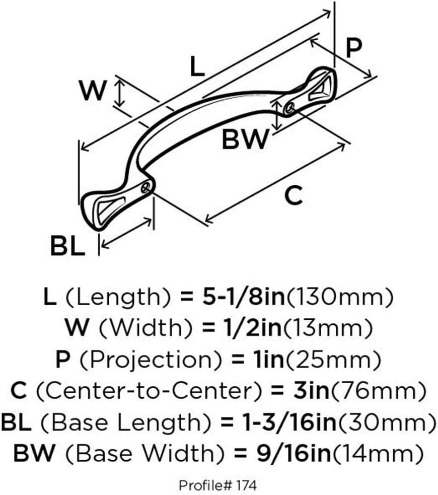 Satin Nickel 3-Inch Traditional Cabinet Pull with Mounting Hardware