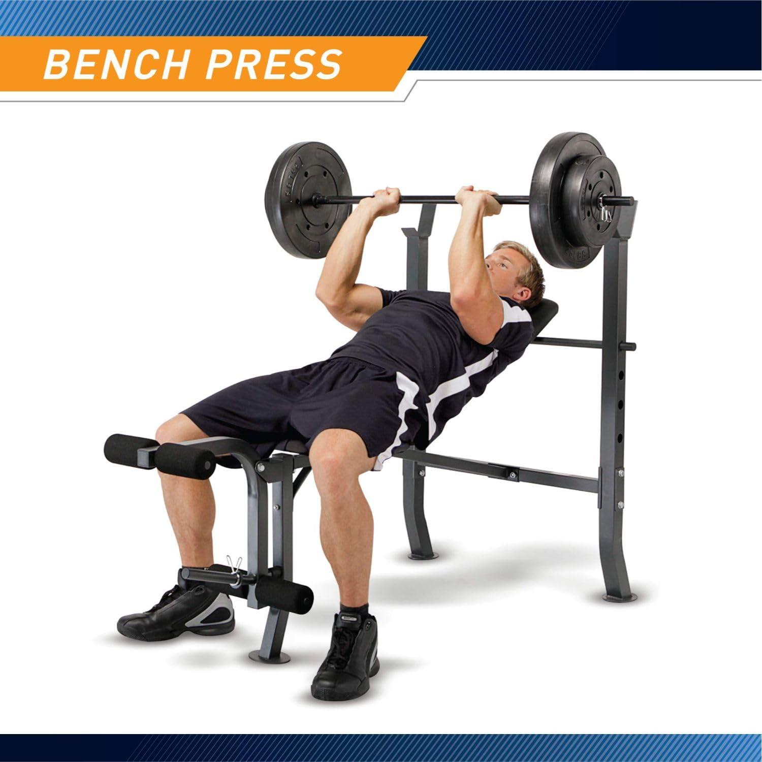 Marcy Pro Marcy Standard Bench with 100 Lb. Weight Set MD-2082W