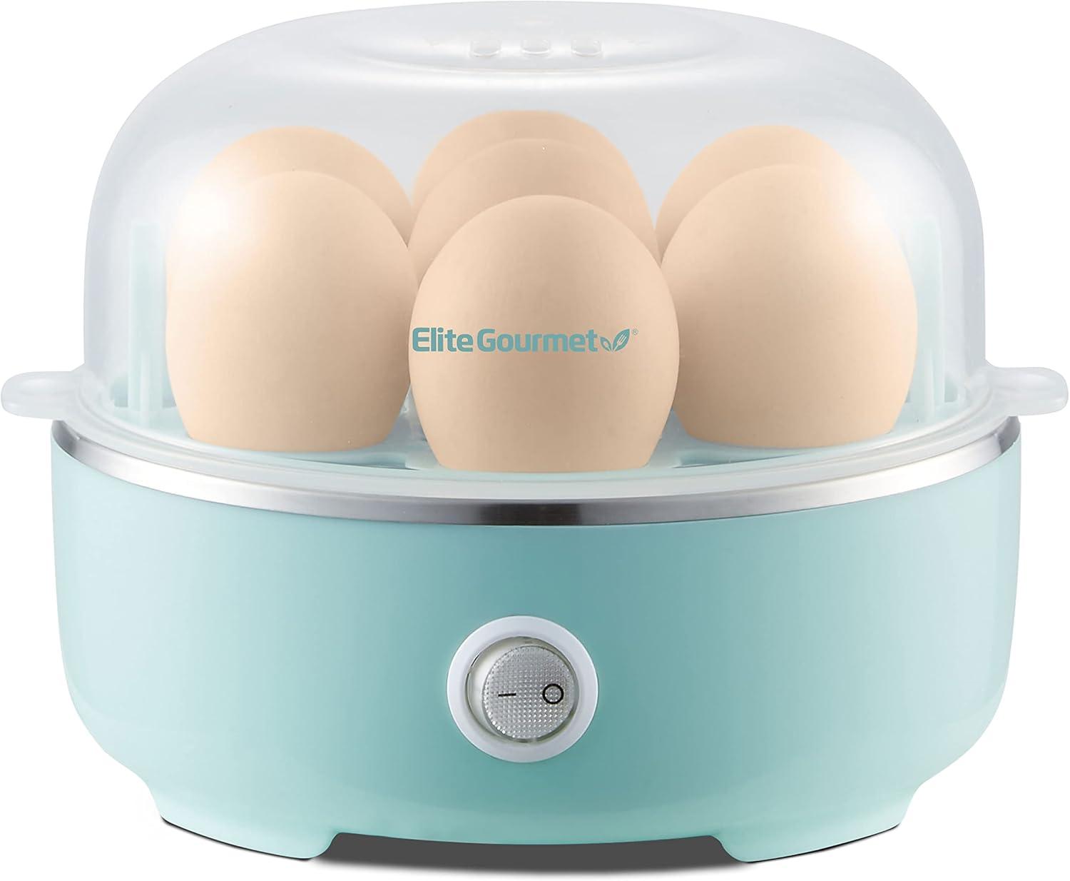 Retro Mint Electric 7-Egg Cooker with Auto Shut-Off