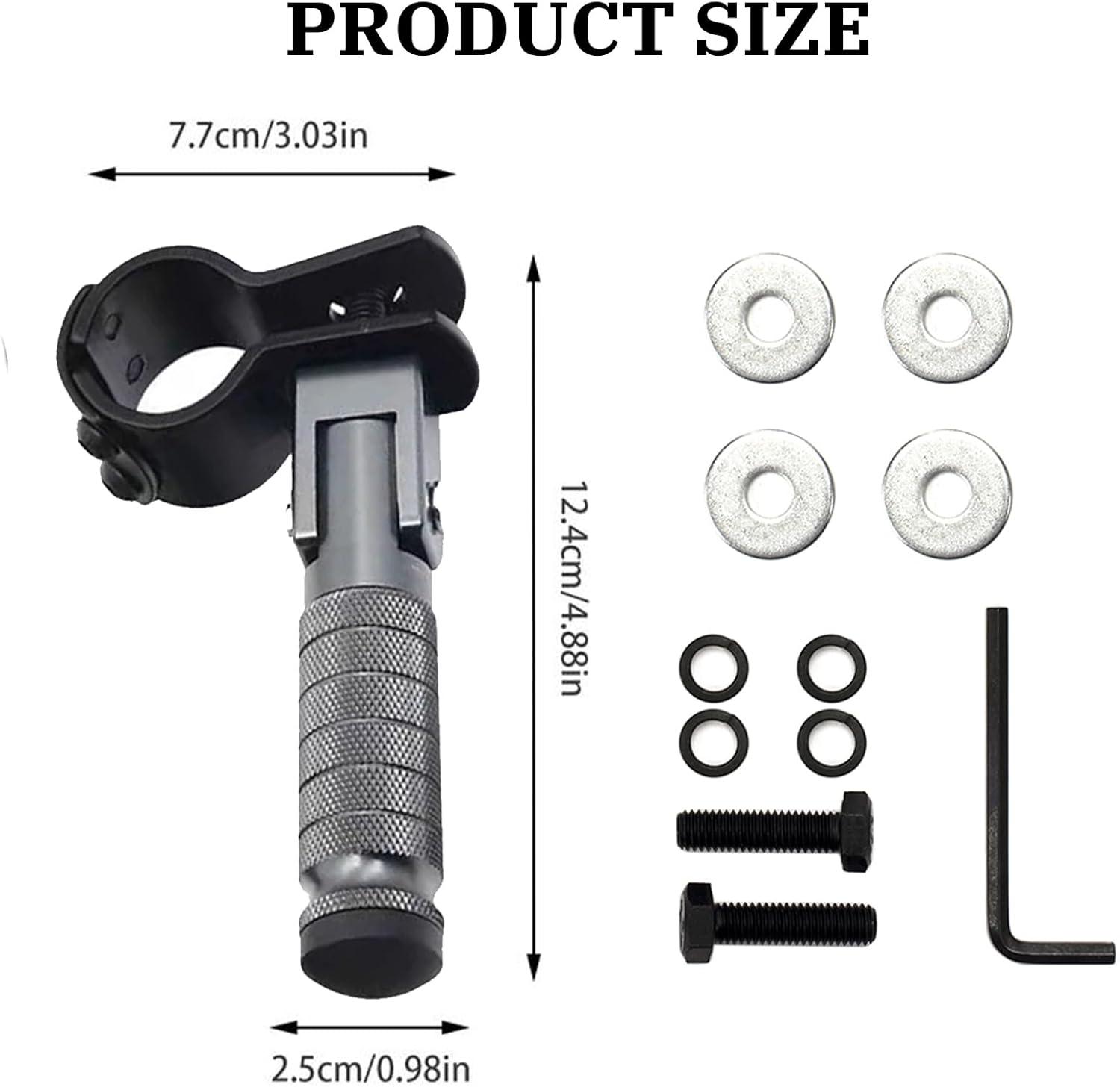 XINGWU M8 Motorcycle Foot Pegs 90 Degree Foldable Footpegs CNC Anti-Skid Footrest Universal for Yamaha Honda Suzuki Aprilia Electric Car Motorbike Mini Bike Dirt Pit Bike Passenger Pedal (Black)