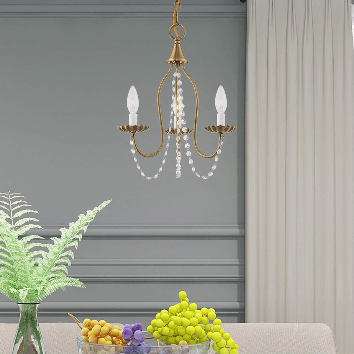 Livex Lighting Alessia 3 - Light Chandelier in Antique Brass