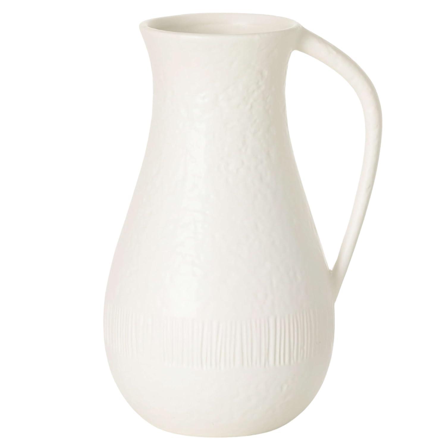 Sullivans 10" White Chiffon Stone Pitcher