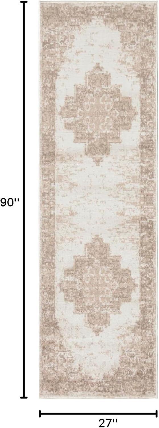 Nourison Grafix 6' x 9' Ivory Beige Vintage Indoor Rug