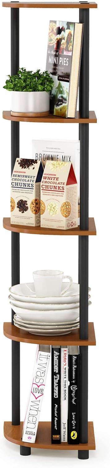 Black Corner 5-Tier Display Rack with Recycled PVC Tubes