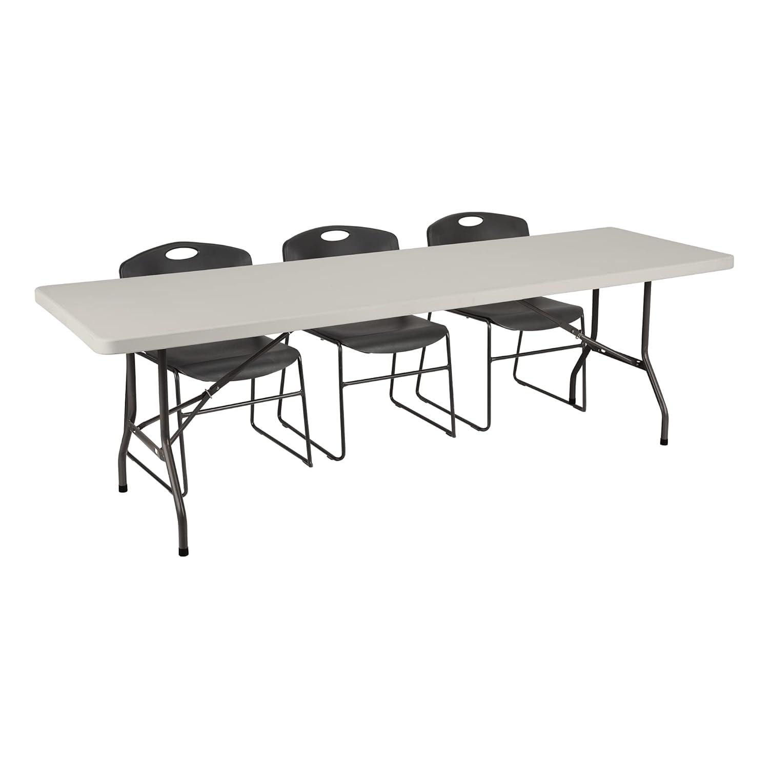 Rectangular Blow-Molded Plastic Indoor/Outdoor Folding Training Table
