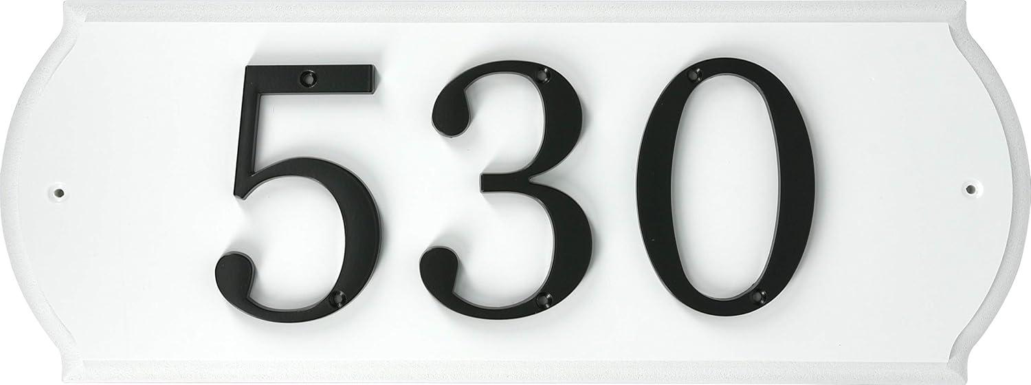 HASWARE House Number Sign 4 inch Modern Door Numbers Signage Plaque Street Home Address Numerals Zinc Alloy (7, Black)