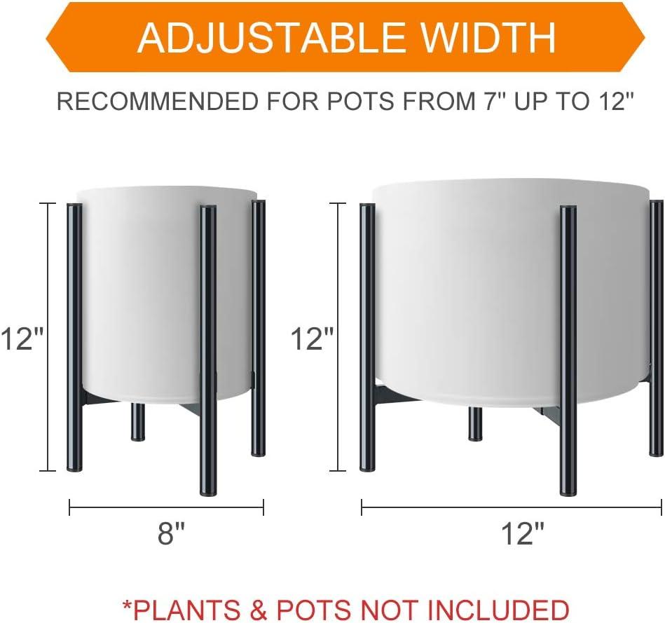 Metal Plant Stands for Indoor Plants Adjustable for 8 9 10 11 12 inches Planter Mid Century Stable Stylish Corner Plant Stand for Outdoor, Gold 1Pack, Pot not Included
