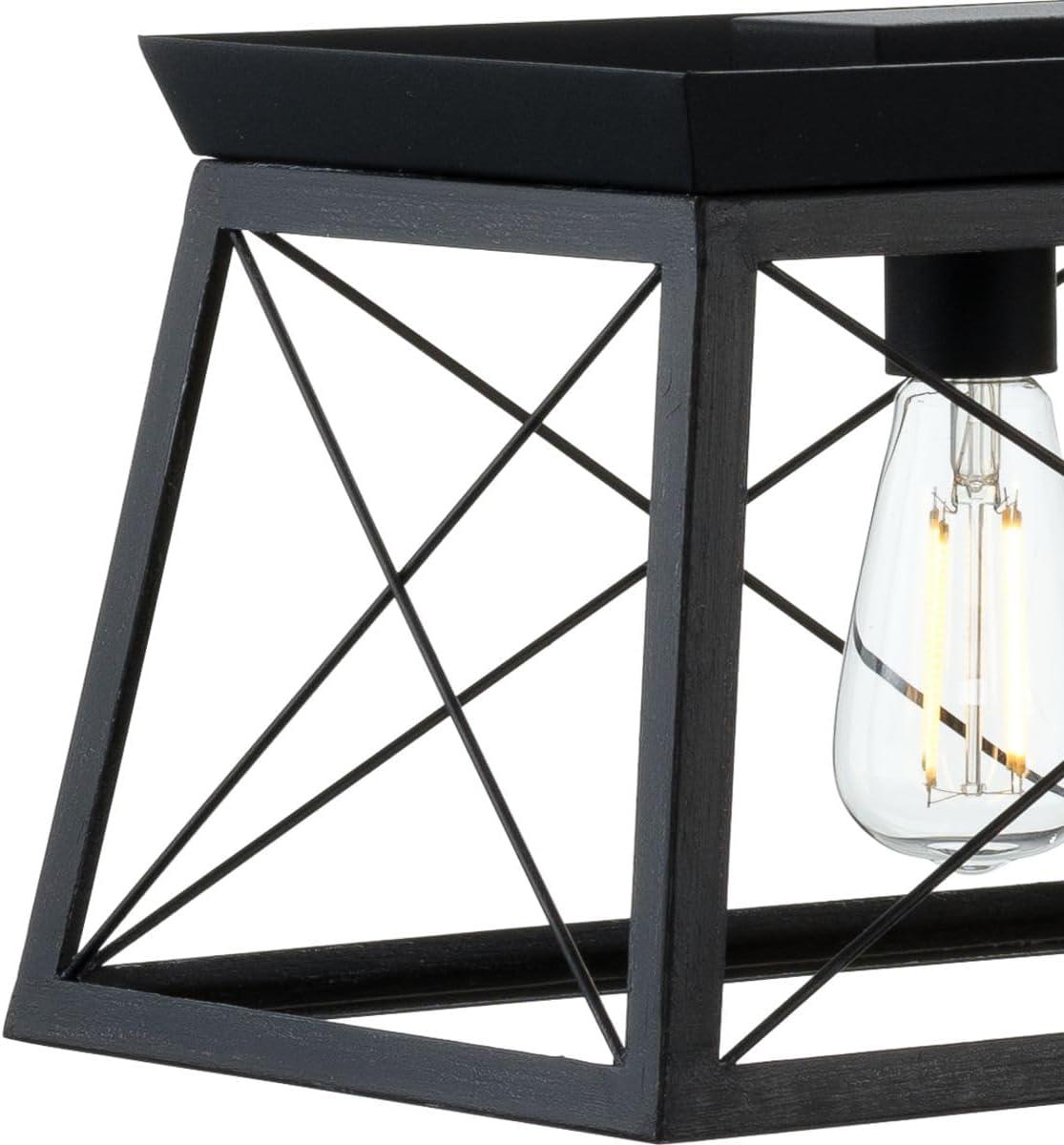 Progress Lighting Briarwood 5-Light Linear Chandelier, Textured Black, No Shade